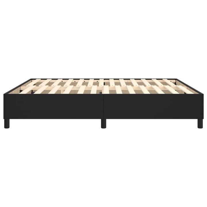 Boxspring sengeramme 160x200 cm kunstlæder sort