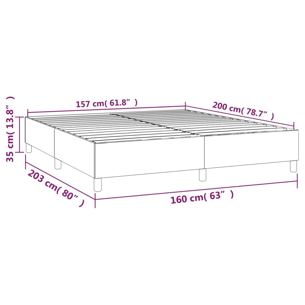 Boxspring sengeramme 160x200 cm kunstlæder sort