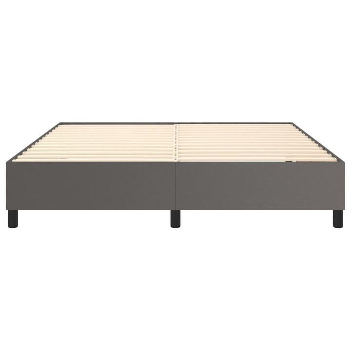 Boxspring sengeramme 160x200 cm kunstlæder grå