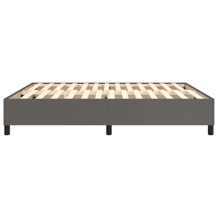 Boxspring sengeramme 160x200 cm kunstlæder grå