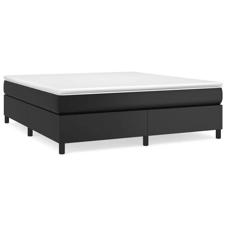Boxspring sengeramme 180x200 cm kunstlæder sort