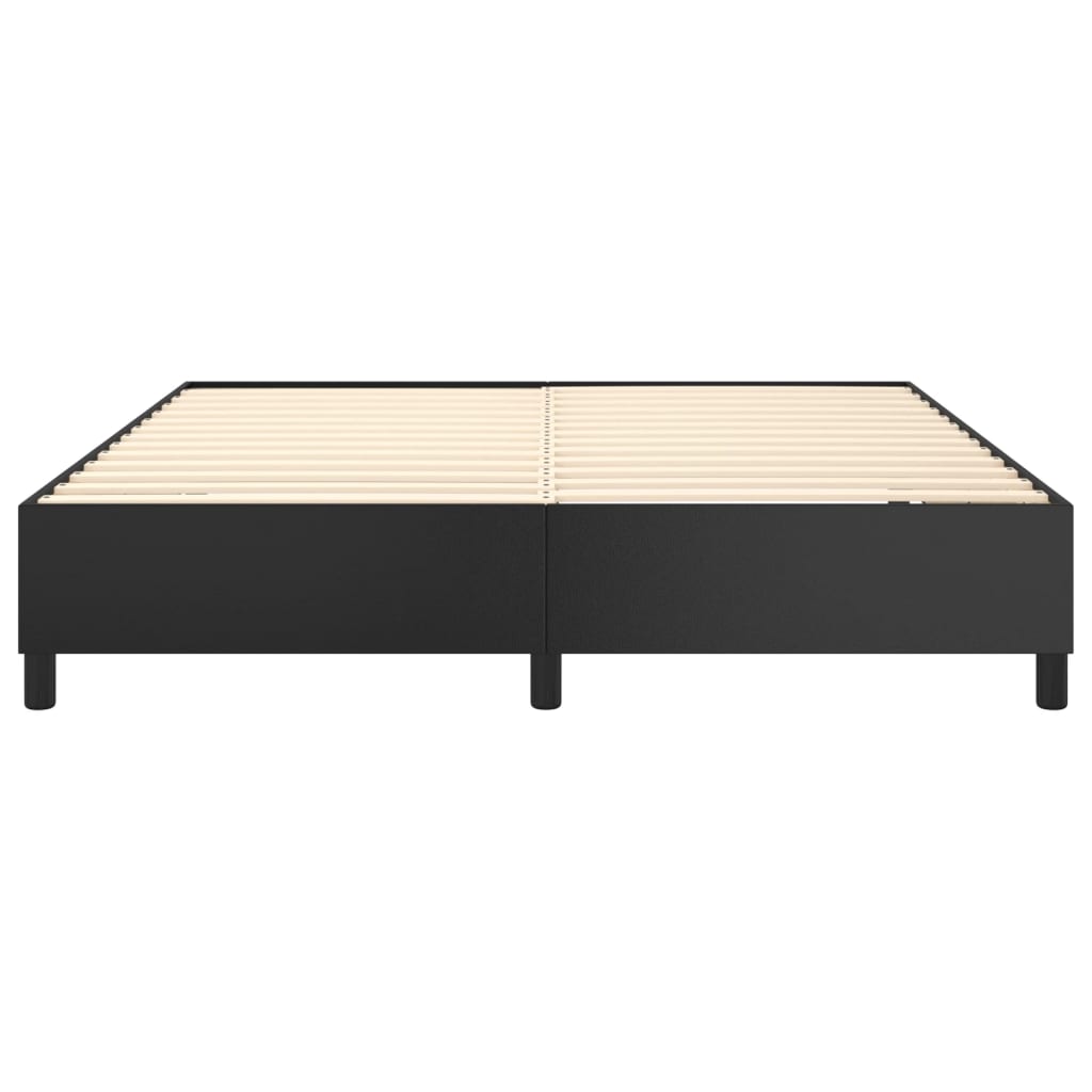 Boxspring sengeramme 180x200 cm kunstlæder sort