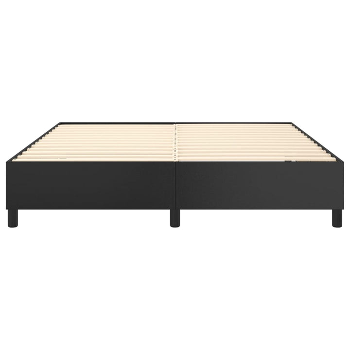 Boxspring sengeramme 180x200 cm kunstlæder sort