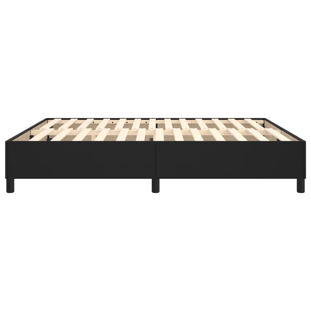 Boxspring sengeramme 180x200 cm kunstlæder sort
