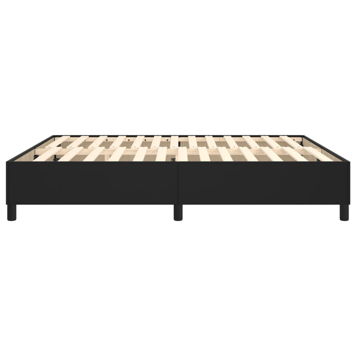 Boxspring sengeramme 180x200 cm kunstlæder sort