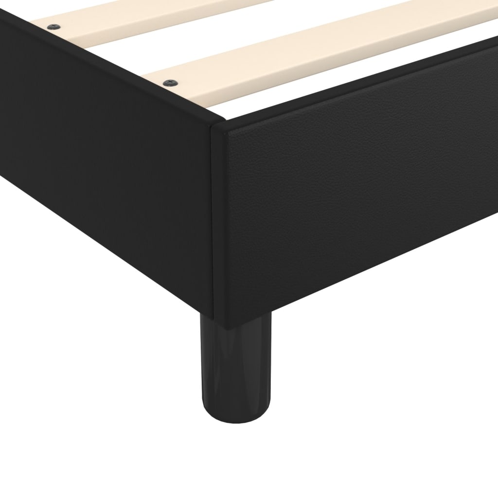 Boxspring sengeramme 180x200 cm kunstlæder sort