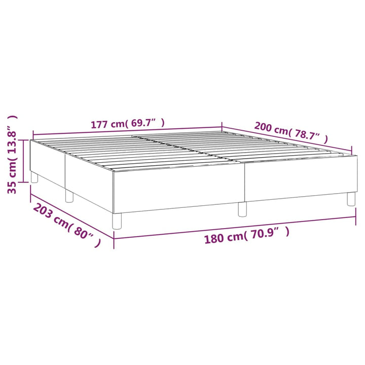 Boxspring sengeramme 180x200 cm kunstlæder sort