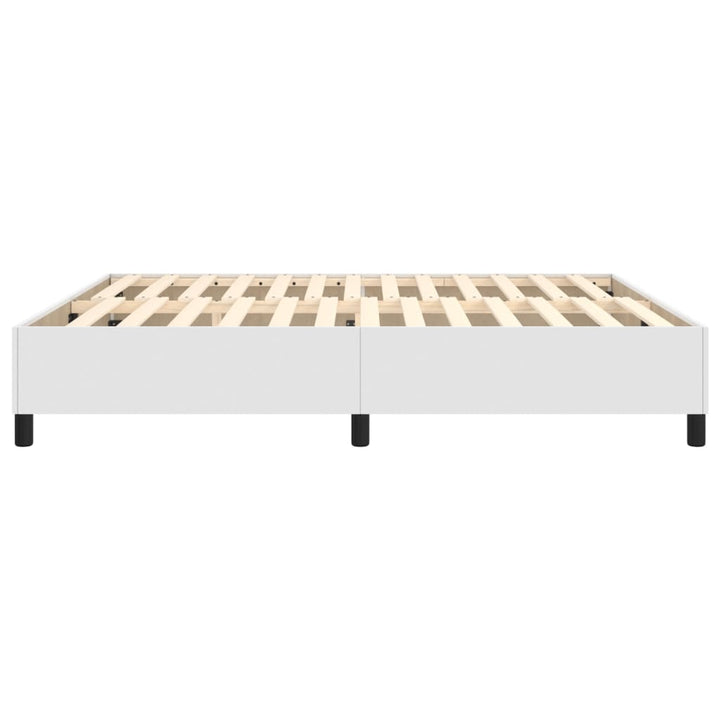 Boxspring sengeramme 180x200 cm kunstlæder hvid
