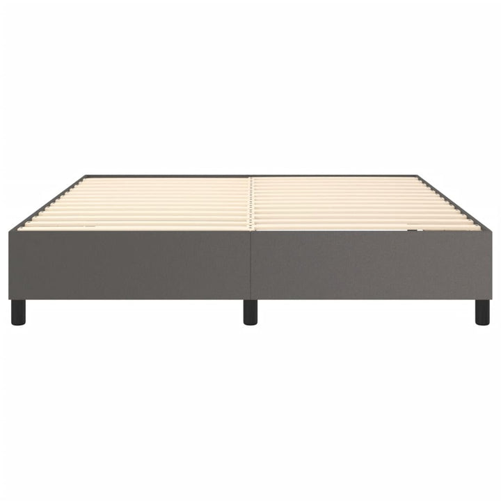 Boxspring sengeramme 180x200 cm kunstlæder grå