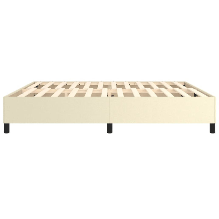 Boxspring sengeramme 200x200 cm kunstlæder cremefarvet