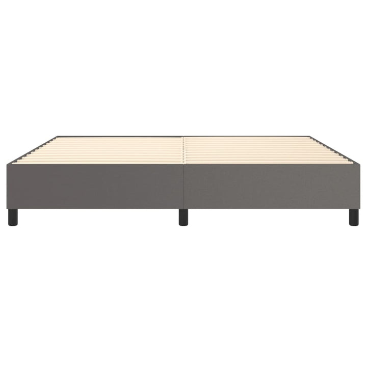 Boxspring sengeramme 200x200 cm kunstlæder grå