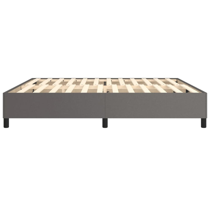 Boxspring sengeramme 200x200 cm kunstlæder grå