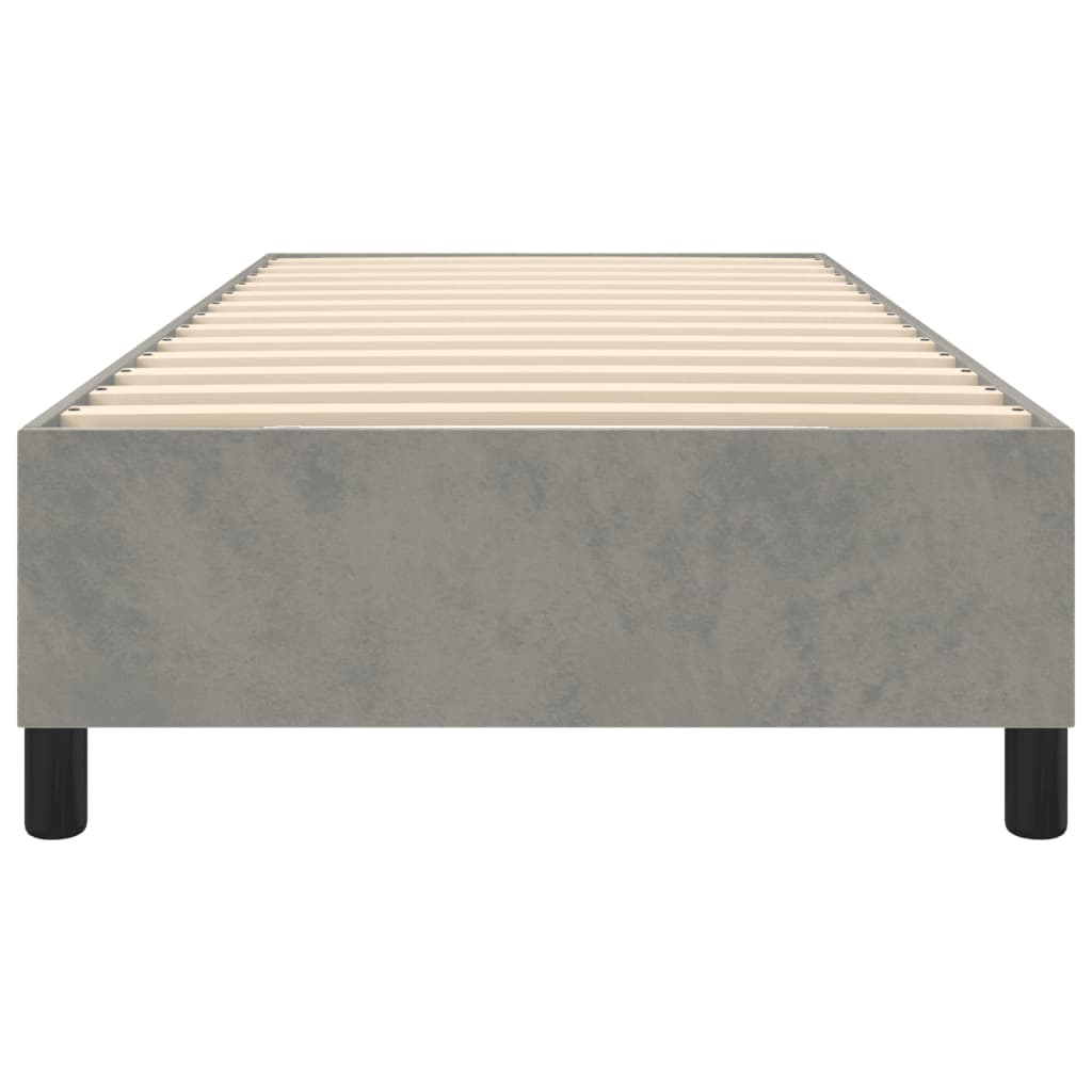 Boxspring sengeramme Lysegrå 80x200 cm Fløjl