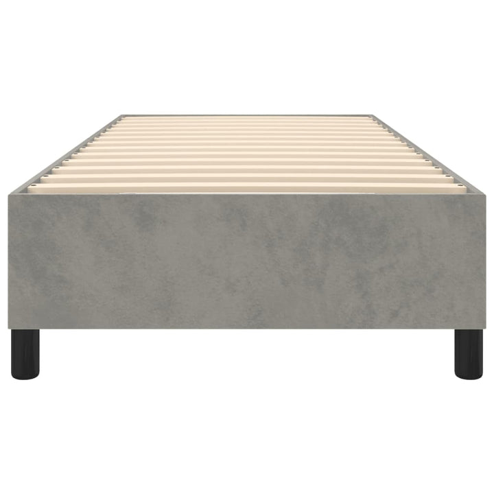 Boxspring sengeramme Lysegrå 80x200 cm Fløjl