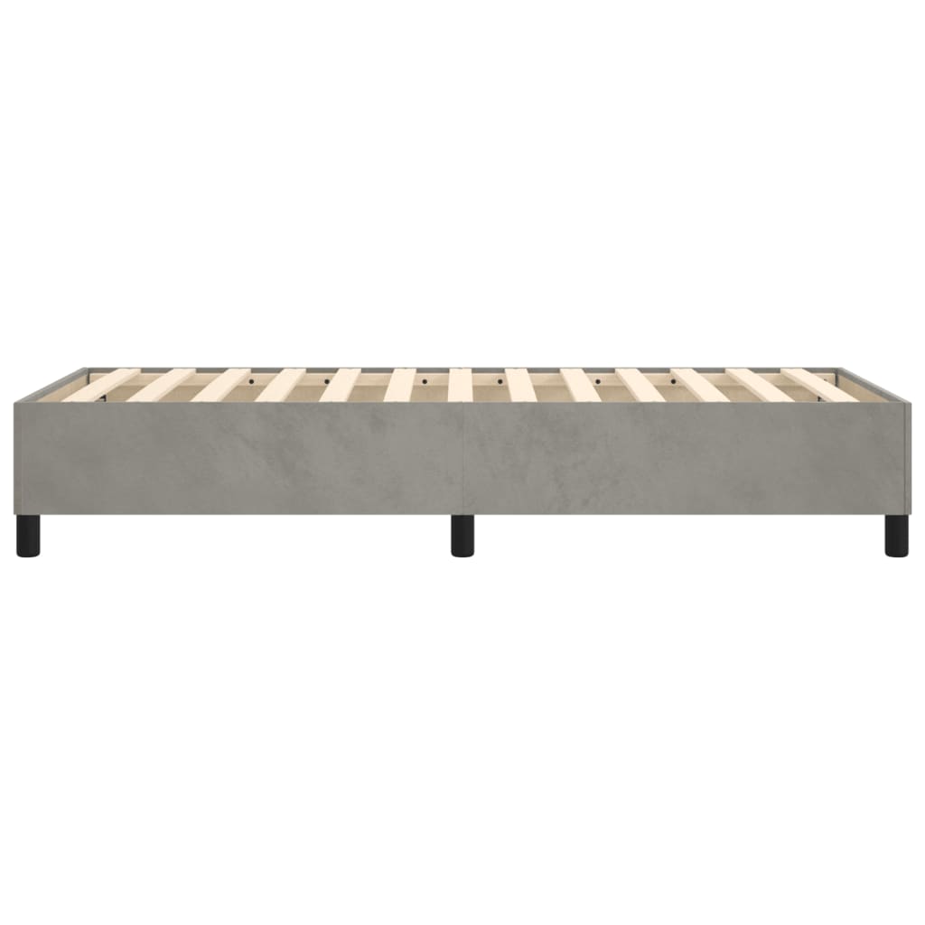 Boxspring sengeramme Lysegrå 80x200 cm Fløjl