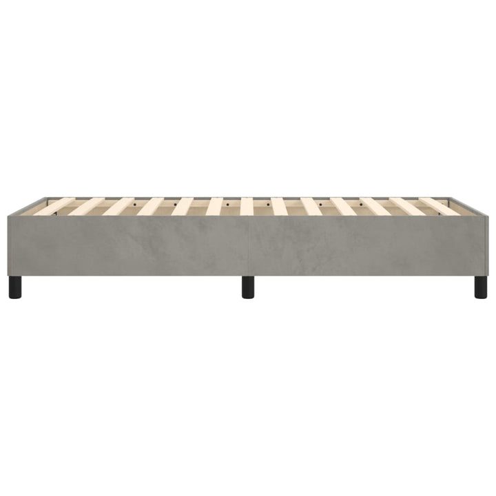 Boxspring sengeramme Lysegrå 80x200 cm Fløjl