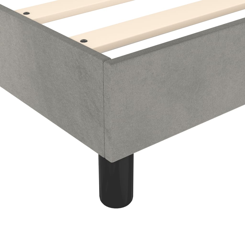 Boxspring sengeramme Lysegrå 80x200 cm Fløjl