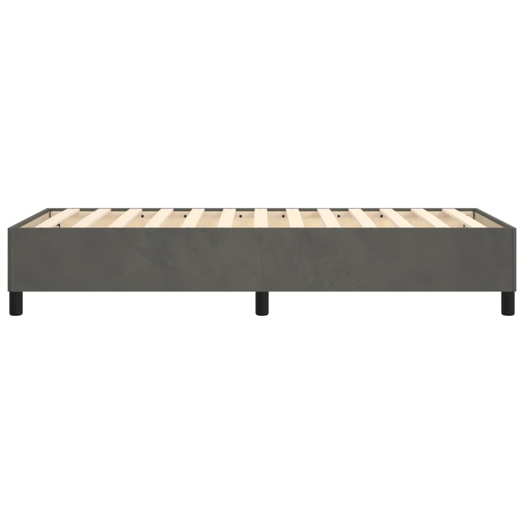 Boxspring sengeramme Mørkegrå 80x200 cm Fløjl