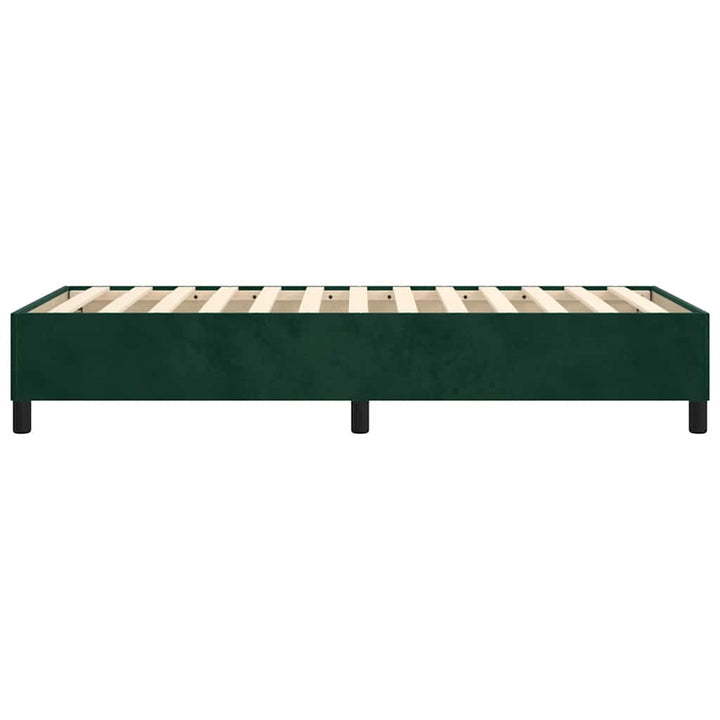 Boxspring sengeramme Mørkegrøn 80x200 cm Fløjl