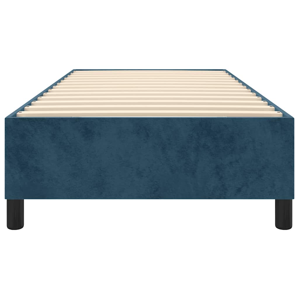 Boxspring sengeramme Mørkeblå 80x200 cm Fløjl