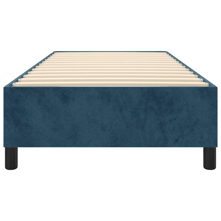Boxspring sengeramme Mørkeblå 80x200 cm Fløjl