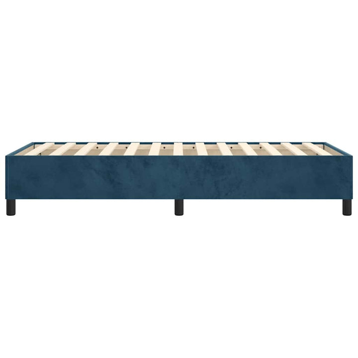 Boxspring sengeramme Mørkeblå 80x200 cm Fløjl
