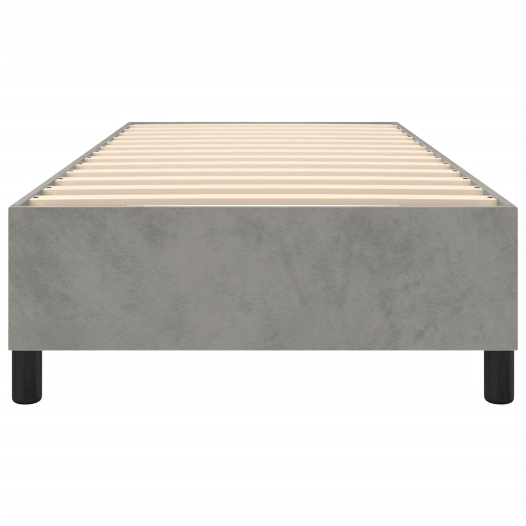 Boxspring sengeramme Lysegrå 90x190 cm Fløjl