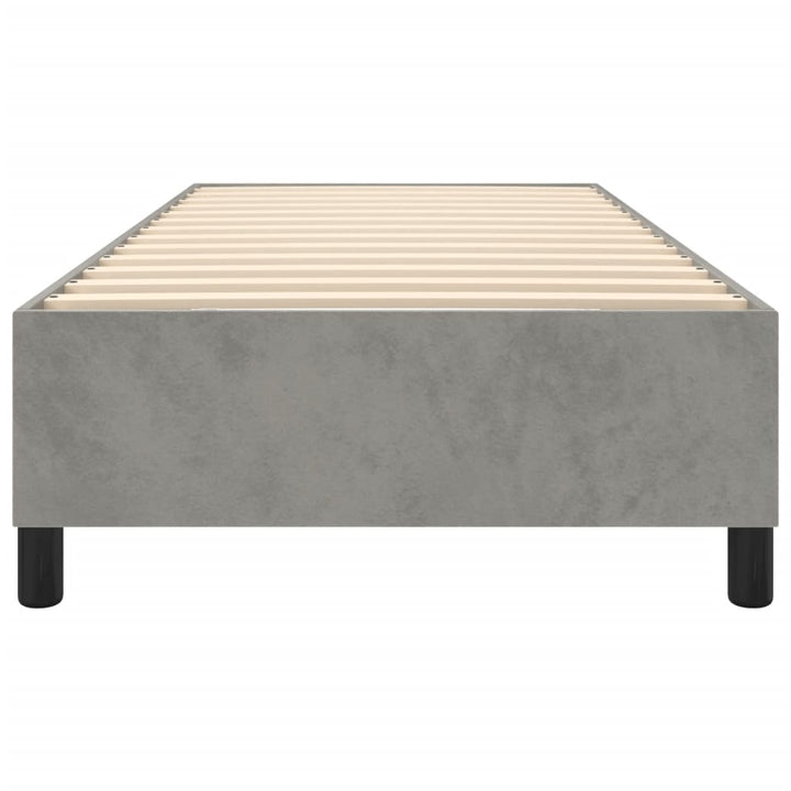 Boxspring sengeramme Lysegrå 90x190 cm Fløjl