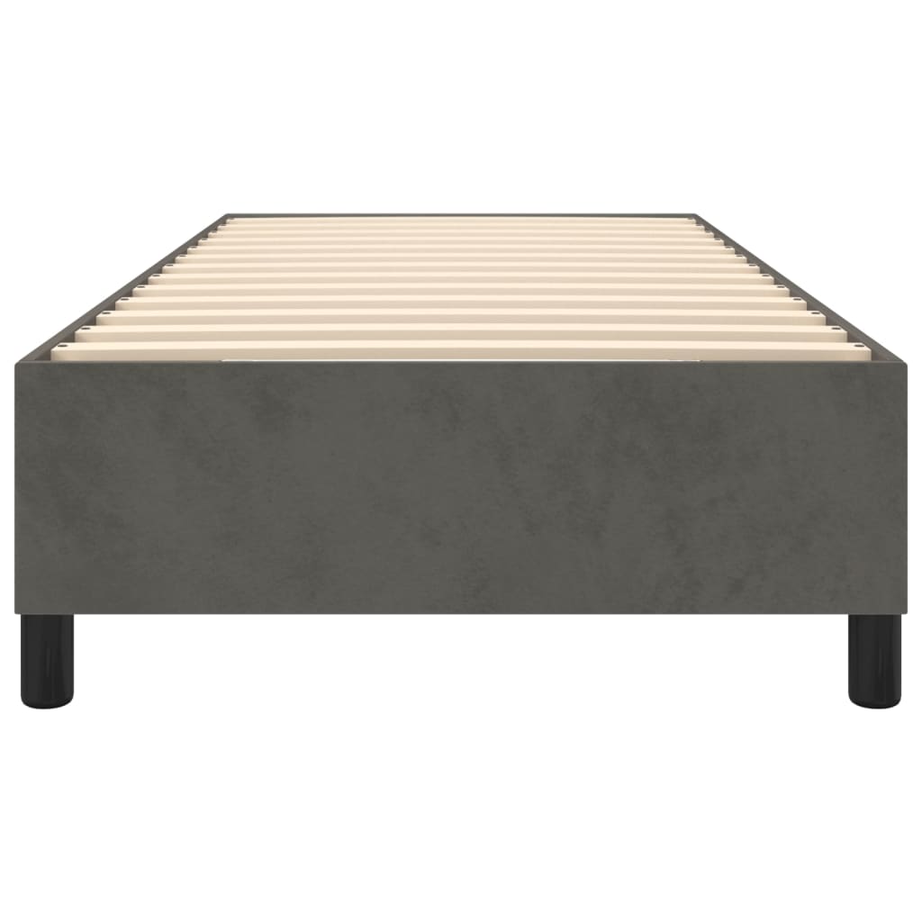 Boxspring sengeramme Mørkegrå 90x190 cm Fløjl