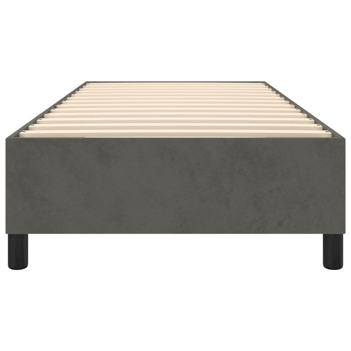 Boxspring sengeramme Mørkegrå 90x190 cm Fløjl
