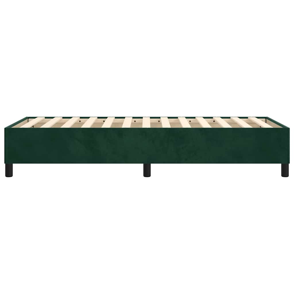 Boxspring sengeramme Mørkegrøn 90x190 cm Fløjl
