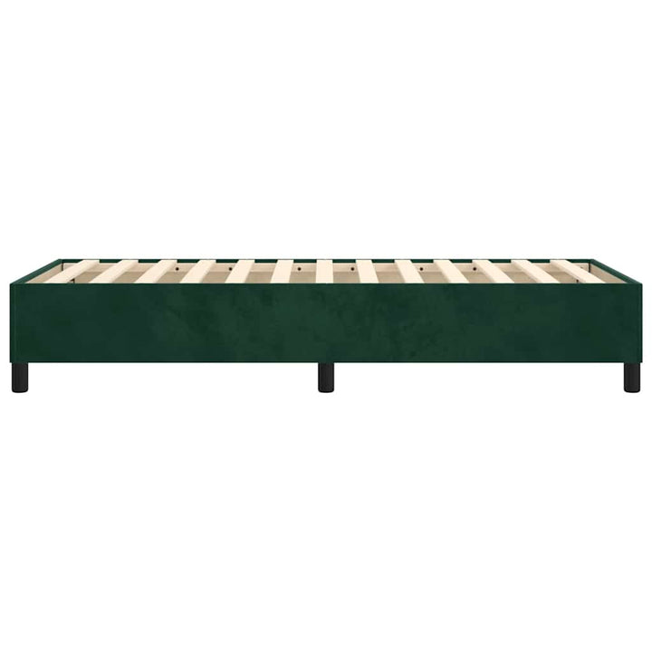 Boxspring sengeramme Mørkegrøn 90x190 cm Fløjl