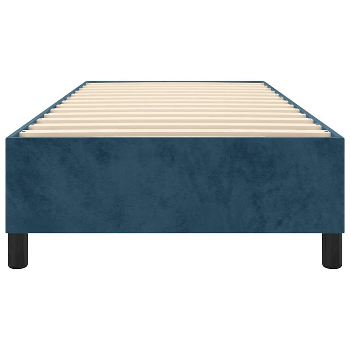 Boxspring sengeramme Mørkeblå 90x190 cm Fløjl