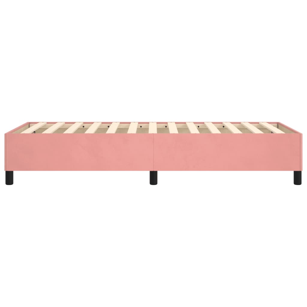 Boxspring sengeramme 90x190 cm fløjl pink