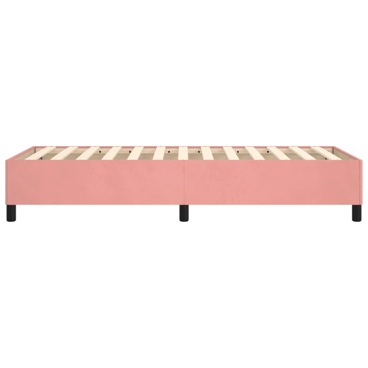 Boxspring sengeramme 90x190 cm fløjl pink