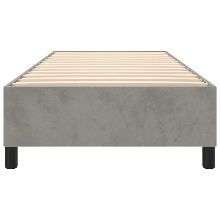 Boxspring sengeramme Lysegrå 90x200 cm Fløjl