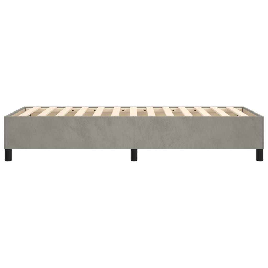 Boxspring sengeramme Lysegrå 90x200 cm Fløjl