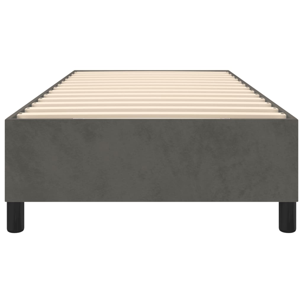 Boxspring sengeramme Mørkegrå 90x200 cm Fløjl