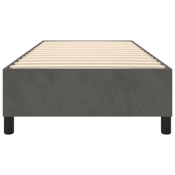 Boxspring sengeramme Mørkegrå 90x200 cm Fløjl