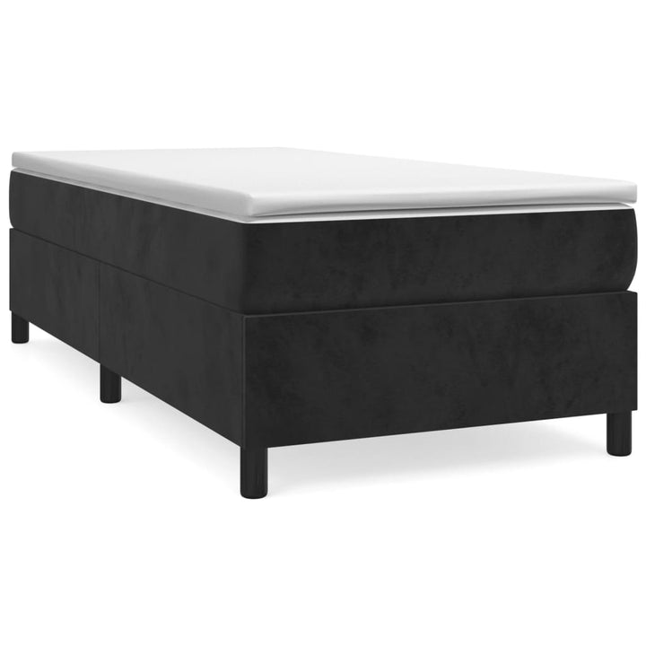 Boxspring sengeramme 90x200 cm fløjl sort