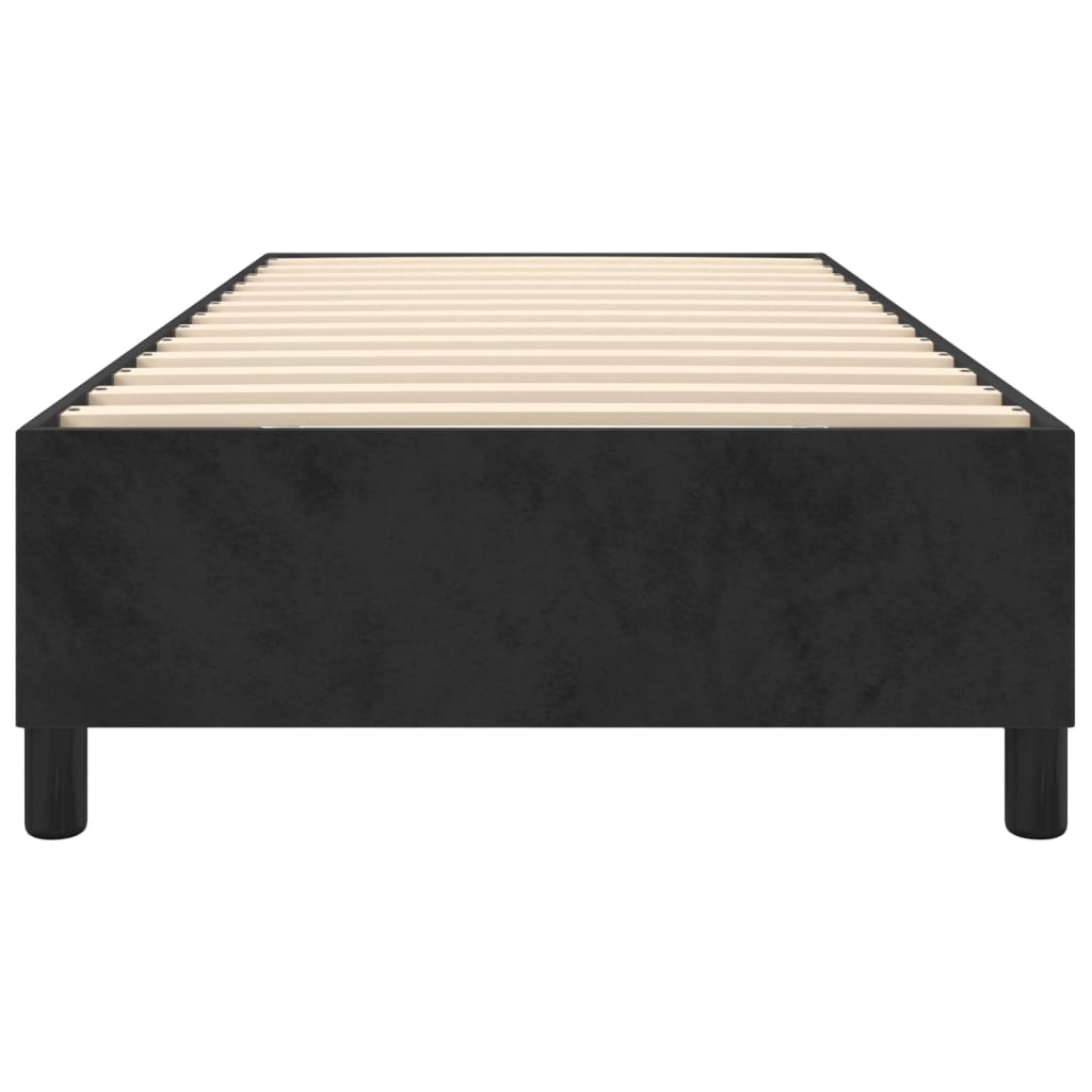 Boxspring sengeramme 90x200 cm fløjl sort