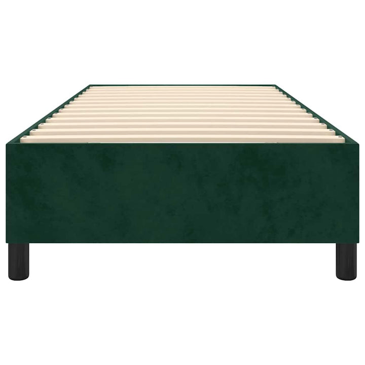 Boxspring sengeramme Mørkegrøn 90x200 cm Fløjl