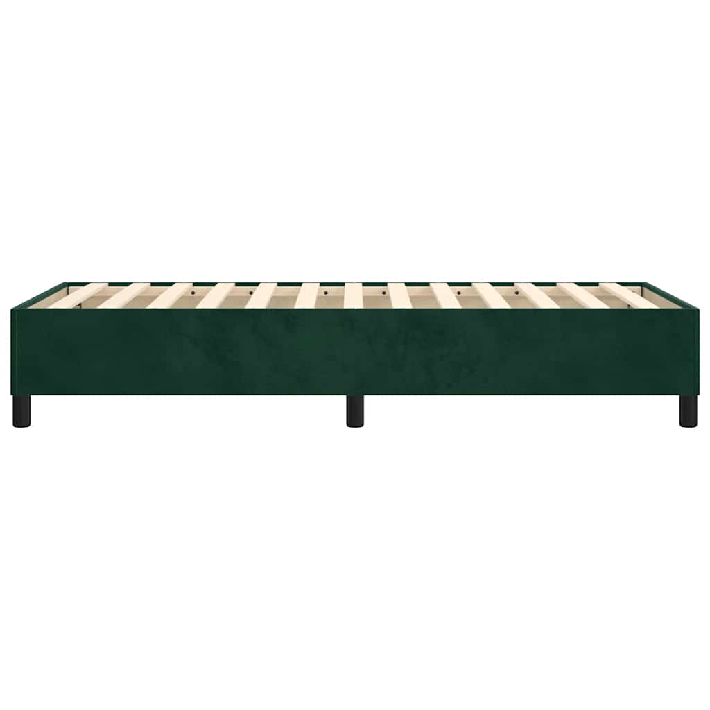 Boxspring sengeramme Mørkegrøn 90x200 cm Fløjl
