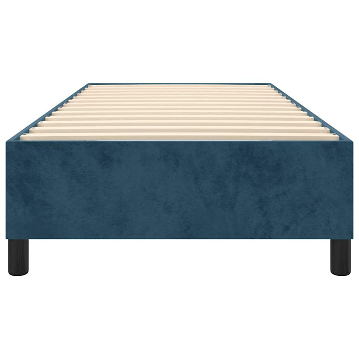 Boxspring sengeramme Mørkeblå 90x200 cm Fløjl
