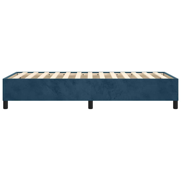 Boxspring sengeramme Mørkeblå 90x200 cm Fløjl