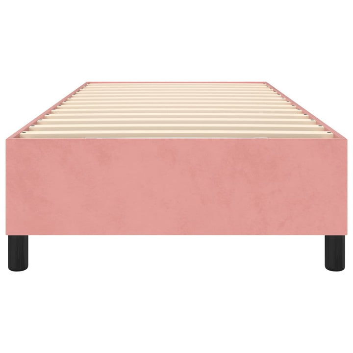 Boxspring sengeramme 90x200 cm fløjl pink