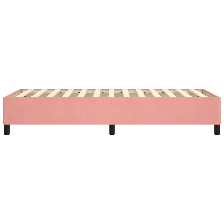 Boxspring sengeramme 90x200 cm fløjl pink