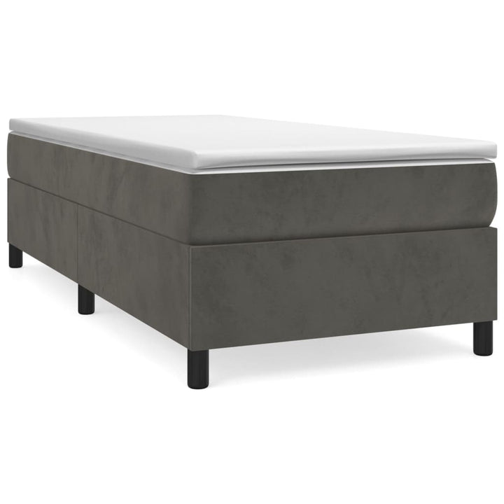 Boxspring sengeramme Mørkegrå 100x200 cm Fløjl