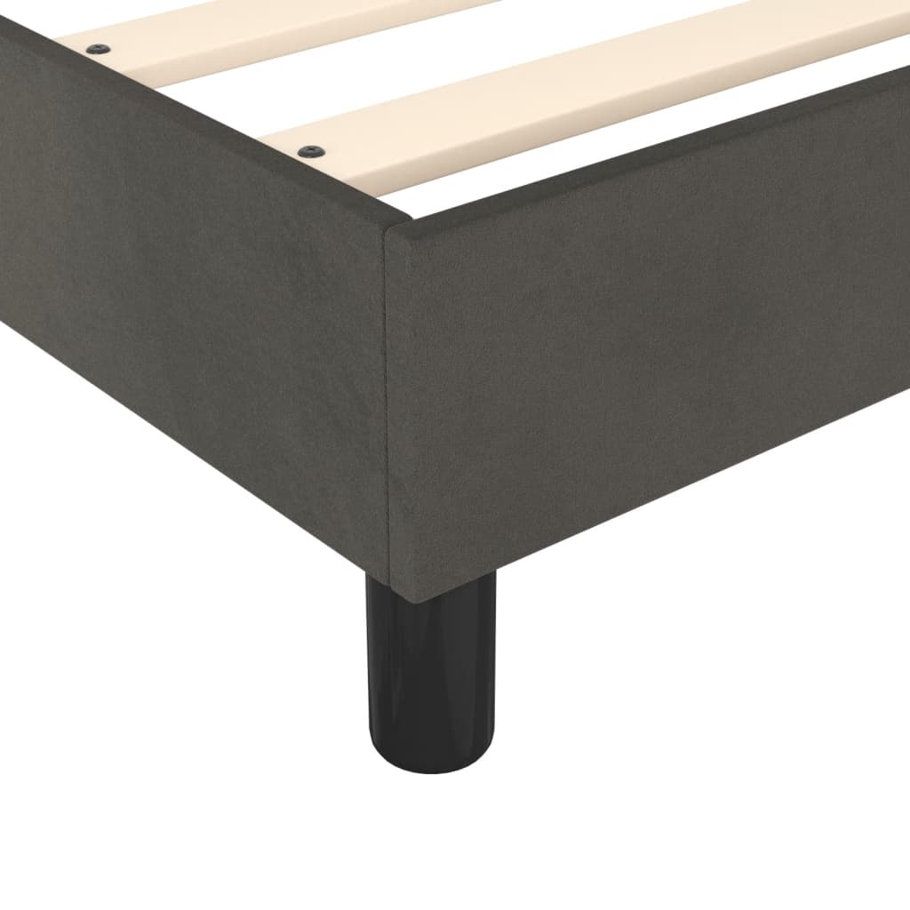 Boxspring sengeramme Mørkegrå 100x200 cm Fløjl