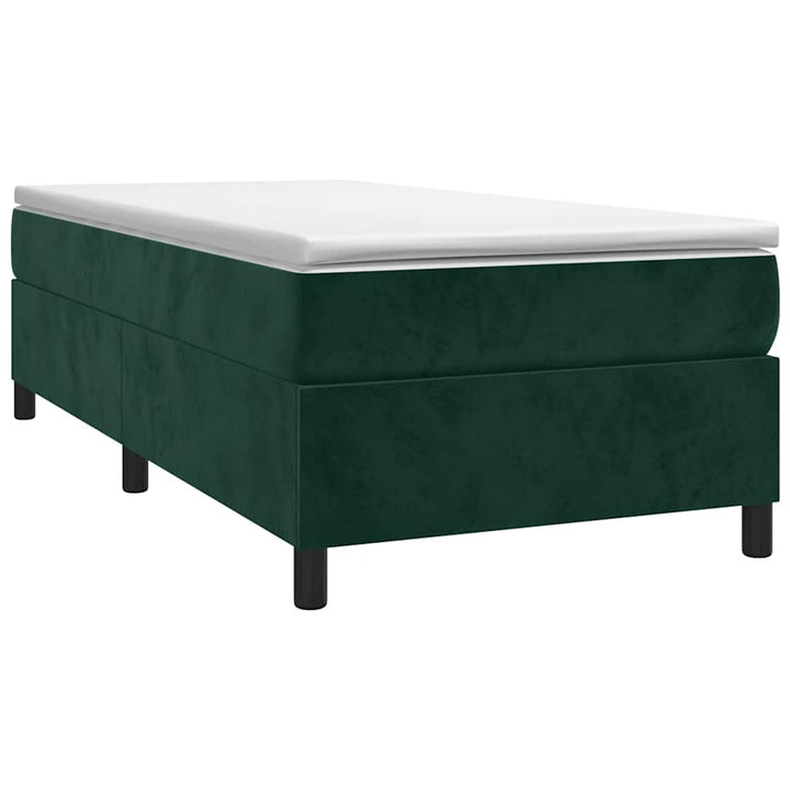 Boxspring sengeramme Mørkegrøn 100x200 cm Fløjl